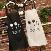 Japanese style waterproof and oil-proof apron with pockets easy to clean cooking apron cooking apron