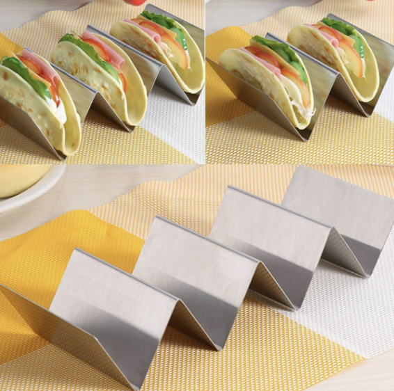 不銹鋼墨西哥薄餅架 墨西哥卷 春捲架 墨西哥煎餅架 玉米卷架 塔可架 肉捲創意餅架 上菜碟