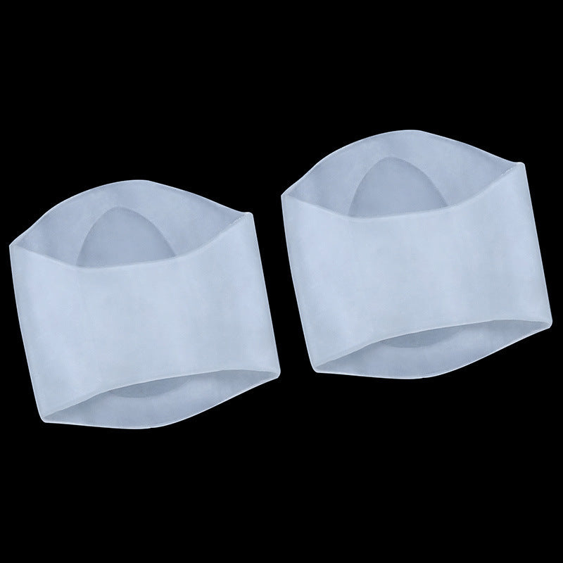 【扁平足旅行必備】硅膠拱形足弓墊 支撐身體重量 吸收衝擊 緩解疲勞 矽膠扁平足矯正鞋墊 足心套繃帶 腳心支撐墊 男女久站久行步行 預防足底筋膜炎足弓襪墊(白色;均碼)