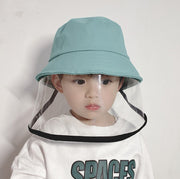 Children's anti-spray hat spring thin anti-saliva fisherman's hat cotton baby hat boys and girls protective basin hat