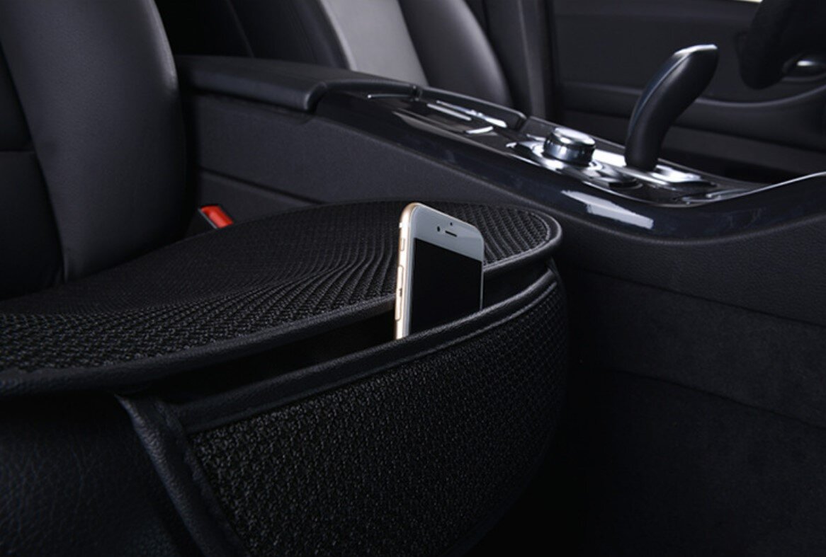 Three-dimensional ice silk anti-slip car seat cushion (two-piece) seat cushion