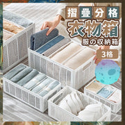 3格 衣物摺疊分格收納箱 分格內衣收納(3格/適合襪子內褲) 普通收納袋
