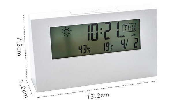 Japanese simple weather forecast LED multi-functional electronic clock silent and unprinted style
