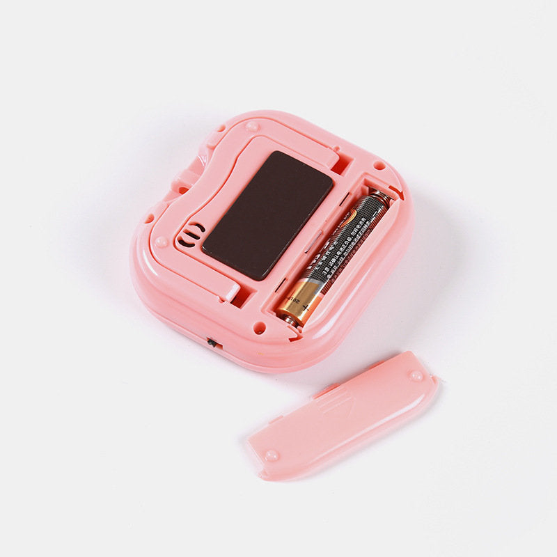 多功能電子秒錶定時磁貼計時器 磁石 英文字 白色 帶支架磁鐵 廚房定時器 倒數計時器 電子提醒器 液晶顯示屏幕 計時秒數烘培計時 背面磁吸 定時迷你型