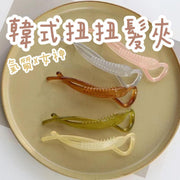 French hot selling simple temperament new long hair ponytail hair clip translucent banana twist clip (brown) hair accessories