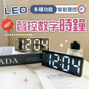 LED electronic alarm clock LED electronic clock home alarm clock electronic clock luminous mirror alarm clock digital clock home decoration (black shell mirror / USB cable included / battery included)