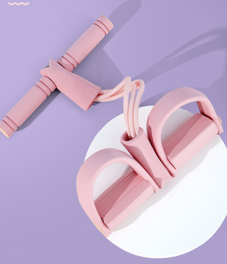 瑜伽四件套裝腳蹬拉力器美腿器瘦腿器瑜伽環八字拉力繩 其他瑜珈用品