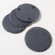 <Set of four> European and American style natural rock coasters (round) Japanese style stone coasters Insulated coasters Bar decorative coasters Cocktail coasters Wine coasters Stone coasters Raw stone coasters