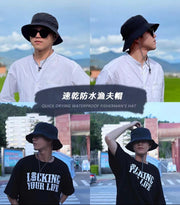 Portable waterproof fisherman hat fishing hat fisherman hat sun hat hiking hat shawl hat