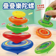 疊疊樂陀螺 陀螺玩具 疊疊樂玩具 發射陀螺 羅漢塔 旋轉陀螺 兒童玩具 疊疊樂 陀螺多層轉轉(5個陀螺+1個發射器)