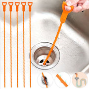 (5條)下水道毛髮清理器 毛髮清理器(疏通渠道) 渠道疏通器 水槽毛髮清理器 頭髮收集器 下水道疏通清潔鈎 長柄厨衛渠道清潔棒