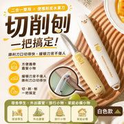 一刀多用!雙頭便攜小刀|切削刨多功能 安全不傷手 鋒利易用 附護刀蓋|宿舍學生/戶外旅行/露營/家用廚房用 削皮刀 刨皮刀 水果刀 切菜刀 廚房小工具 隨身刀 刮皮器 生果刀削皮器 萬用刀(白色)