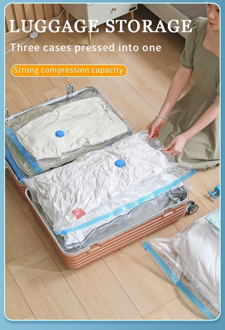 (五個裝50*60cm)換季熱賣 - 透明真空壓縮袋 換季收納袋 衣服被子收納袋 雪花蓋爆拉鍊- View 11-ManyMart 萬嚟買