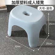 (大號 藍色) 加厚塑料成人矮凳 多功能衛浴換鞋凳 家用小板凳 浴室家具 腳踏椅