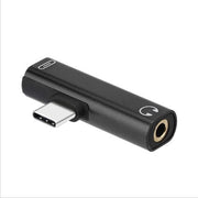 黑色 華為 小米 充電聽歌二合一音頻線3.5mm轉換器type-c耳機轉接頭