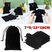 7x9cm velvet bag black velvet drawstring pocket jewelry jewelry packaging bag