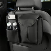 Car accessories rear seat storage bag car leather functional storage hanging bag car storage box seat back storage bag
