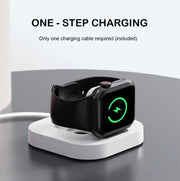 【最新2023年】 Apple Watch磁力充電底座(白色) 直立橫豎充電 適合Watch 1 - 9 代