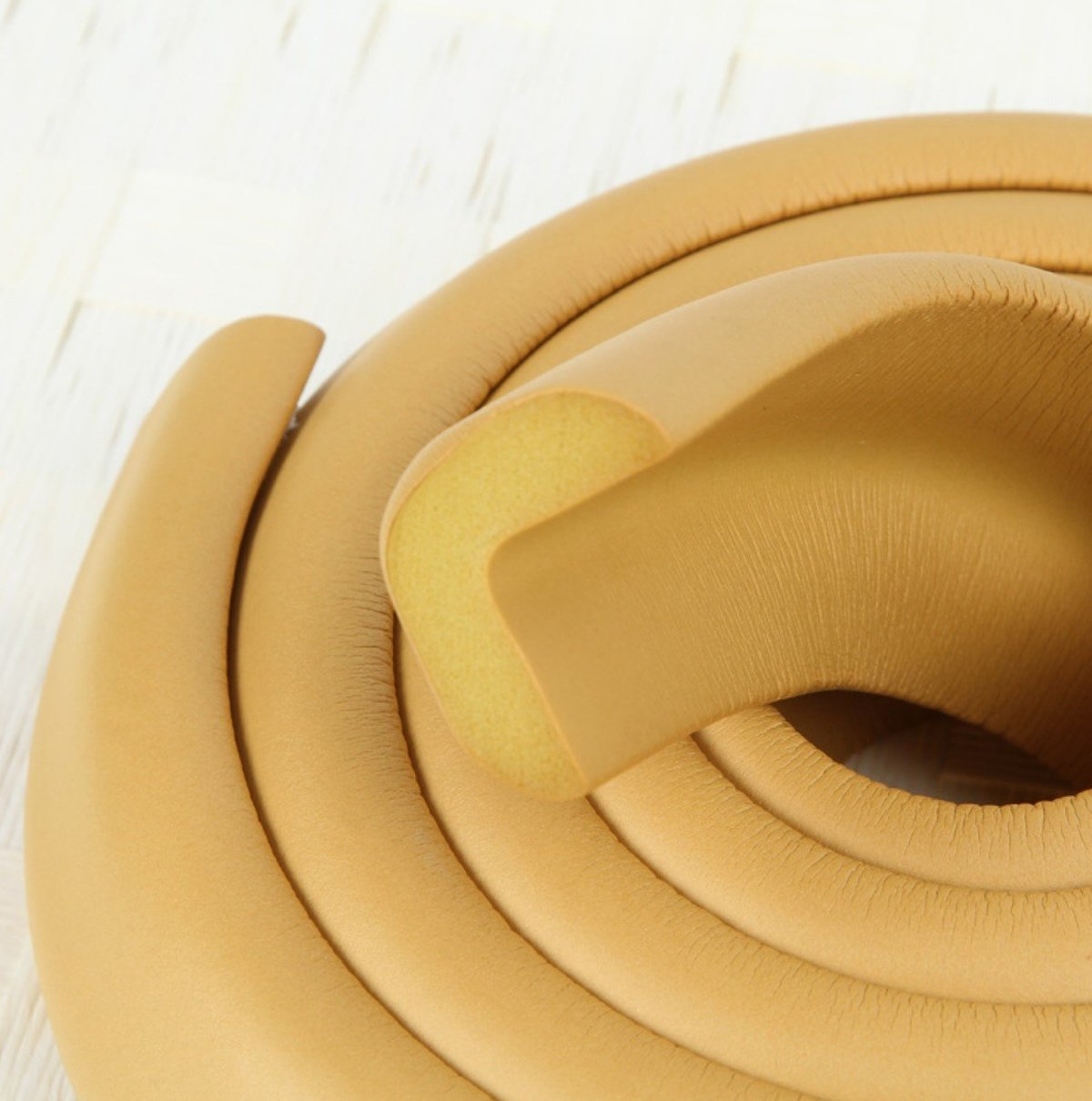 2米 加厚嬰兒防撞枱角 保護墊 防撞 保護 防撞護邊特厚 黏力強 不易掉落 米色