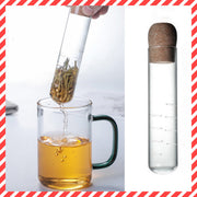 Glass test tube tea maker, simple heat-resistant tea filter, green tea, black tea, milk tea