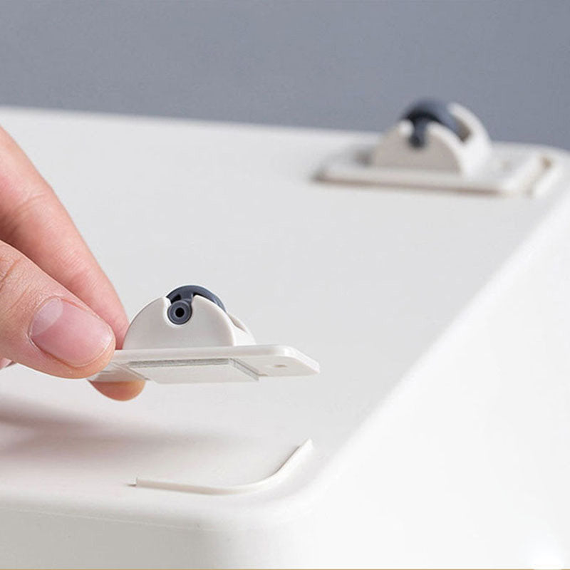 (4個裝) 日式移動收納箱粘貼式滾輪Adhesive Caster 滑輪 黏貼式滑輪4個裝 移動重物不費力 承重力佳持久耐磨 置物箱滾輪 移動滾輪 滑車 黏貼小腳輪承重力佳持久耐磨 黏貼掛鉤