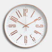 12-inch modern simple three-dimensional character personalized creative round wall clock silent wall clock fashionable living room wall clock fashionable living room wall clock rose gold