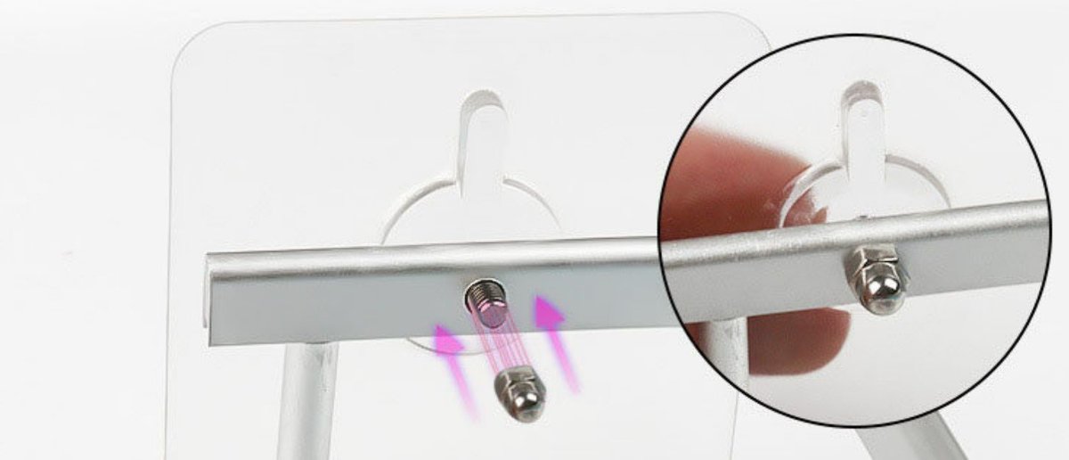 10個裝 免釘免鑽無痕螺絲貼 - 12mm 免釘無痕不鏽鋼螺杆貼片(10片)承托力強 加裝浴室架 需鑽孔置物架 貼片取代打孔 私物架 書架 工具架 收納小物品 收納化妝品 封箱膠