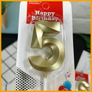 數字生日蠟燭 【金色】【5】