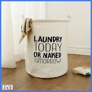 Foldable clothes storage basket and dirty clothes basket - I won’t wash my clothes today and listen to my naked body.