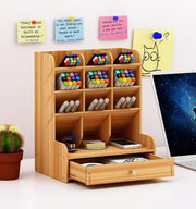 Creative pen holder storage box office desk Chinese style antique storage rack student personality simple girlish heart