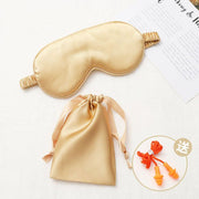 Simulated silk eye mask, bag earplugs three-piece set, travel portable blackout eye mask set, home sleep eye mask, eye mask