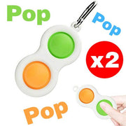 2个舒压匙扣Pop It Fidget 挤压式体感桌上训练集中力游戏治愈解压