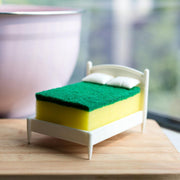 Cleaning Sponge Holder (with one cleaning sponge) Sponge Dish Drying Rack, Sponge Drain Rack, Kitchen Non-marking Wall-mounted Sponge Holder, Cleaning Storage Rack, Punch-free Steel Wool Storage Rack
