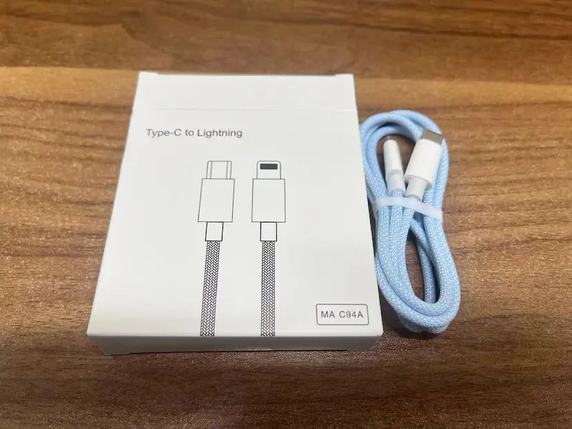 適用iphone蘋果8-14系列數據線-天藍色1m盒裝 type c to lightning