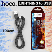 X14 堅硬 防扯斷 加粗 1米 iPhone iPad USB 2.1A 快速 充電線 數據線 APPLE LIGHTNING 冰火