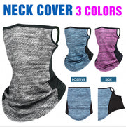 Gray ice silk mesh ear-hanging sun protection mask, outdoor sports and leisure dust-proof neck cover for men and women, cycling fishing neck scarf, sun protection mask, ice silk cooling mask, outdoor sun protection patch
