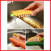 Flexible hard-bristled kitchen brush to remove mud, clean and clean brush, vegetable and fruit brush, Japanese fruit and vegetable brush, radish brush, fruit brush, radish and orange brush
