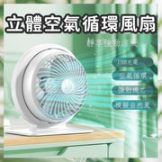 Stereo Air Circulation Fan Silent Air Convection Fan Circulation Fan USB High Wind Fan (White) Desk Fan