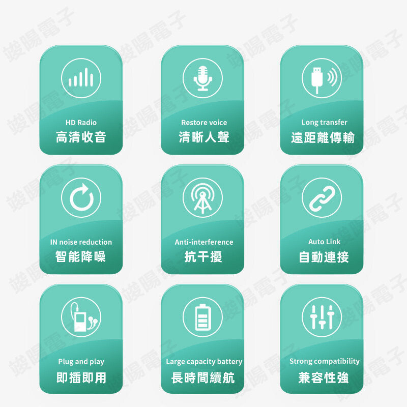 【無線麥克風】 2.4GHz無線耳咪 通用型〡腰咪〡收音咪〡智能降噪〡抗干擾〡遠距離傳輸〡高清人聲〡即插即用 藍牙喇叭
