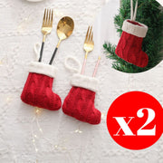 Christmas decoration mini knitted socks Christmas socks cutlery set cutlery set socks home decoration supplies