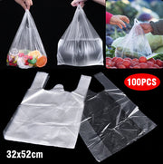 White transparent food plastic bag disposable portable vest bag takeaway packaging convenience bag