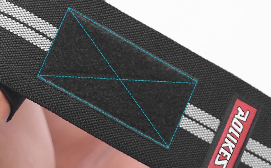 奧力克斯 AOLIKES運動護腕-2入 纏繞式 重訓綁帶 加壓健身護腕 黑+藍 其他運動防護