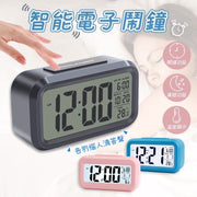 LED智能电子闹钟智能闹钟LED时钟感应温度计LED闹钟电子温度计静音闹钟静音时钟闹铃日光夜光懒人静音LED智能感光大字闹钟(黑色) 电子钟