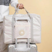 Portable travel boarding bag large capacity waterproof simple lightweight portable folding short-distance luggage bag cover trolley bag hangcarry duffel bag travel bag