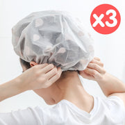 3 Japanese simple waterproof shower caps for women, shower caps, adult shower caps, shower caps, shower headgear, anti-oil fume caps