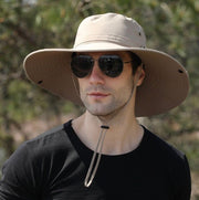 Beige outdoor folding hat summer waterproof quick-drying fisherman hat men's visor hiking hat hat