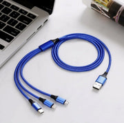 Lightning+Type-C+MicroUSB to USB 1出3 高速充電加粗線