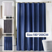 Blue thickened polyester cloth plain shower curtain waterproof shower curtain shower curtain