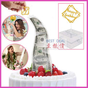 抽錢蛋糕機關 拉錢蛋糕 Cake ATM 抽錢蛋糕 生日快樂 Cake Topper 抽錢箱 抽錢盒 抽錢蛋糕