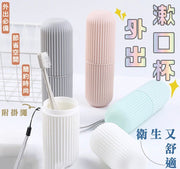 Travel Washing Set Washing Set Toothbrush Cup for Traveling Toothbrush and Toothpaste Storage Box Washing Cup for Outing and Travel Portable - Nordic White